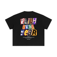 Load image into Gallery viewer, Faith Over Fear - 2 Timothy 1:7 - Essential Cotton Boxy T-Shirt