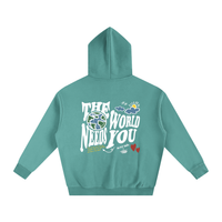 Load image into Gallery viewer, The World Needs You - Oversize Fleeced Hoodie