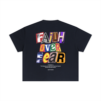 Load image into Gallery viewer, Faith Over Fear - 2 Timothy 1:7 - Essential Cotton Boxy T-Shirt