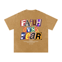 Load image into Gallery viewer, Faith Over Fear - 2 Timothy 1:7 - Snow Washed Oversized Cotton T-Shirt