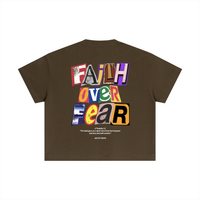 Load image into Gallery viewer, Faith Over Fear - 2 Timothy 1:7 - Essential Cotton Boxy T-Shirt