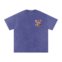 Load image into Gallery viewer, Faith Over Fear - 2 Timothy 1:7 - Snow Washed Oversized Cotton T-Shirt